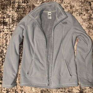 The North Face Women's Small Jacket Morningside Gray Sherpa Lined Fleece